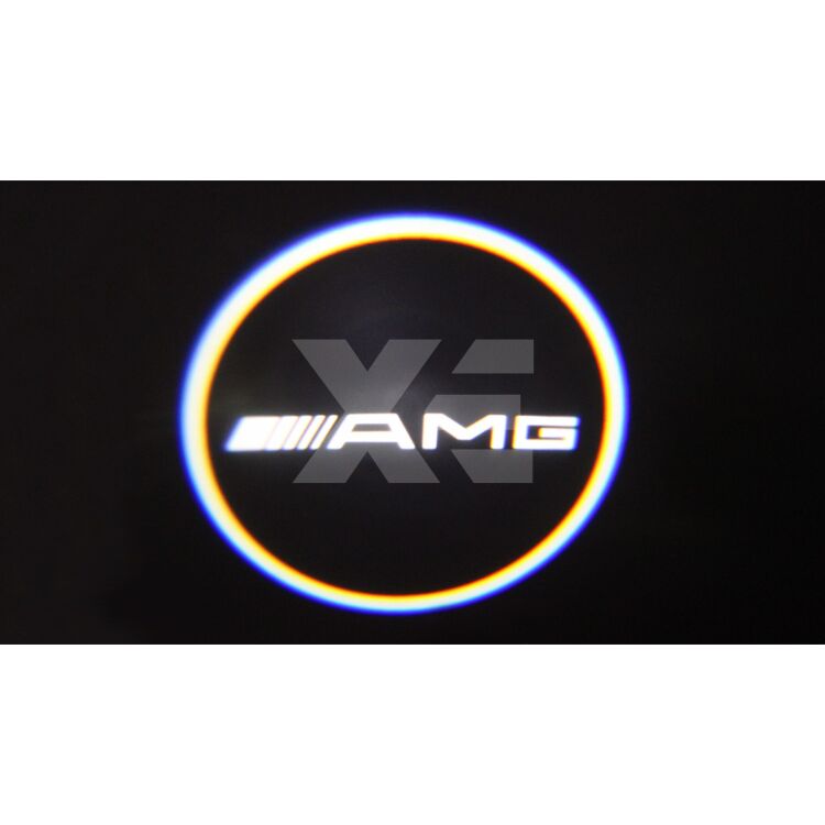 <p>Kit Placche Led Sottoporta/Pozzanghera con proiettore logo&nbsp;<strong>AMG</strong></p>