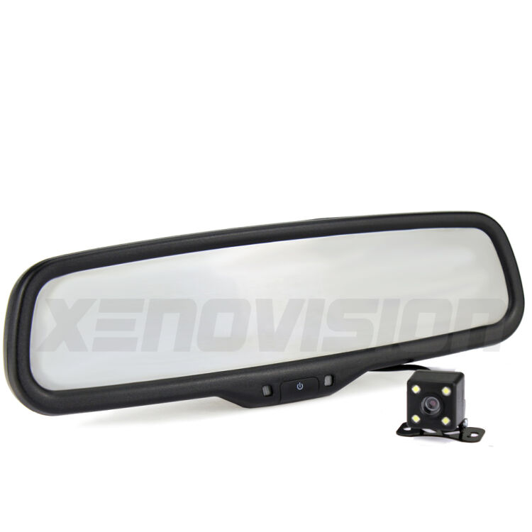 <p>Kit Telecamera Parcheggio e Specchietto retrovisore con display invisibile incorporato e staffa montaggio su parabrezza. Da spento è indistinguibile da un retrovisore originale. Con 2 ingressi video per telecamere retromarcia, l'immagine appare in un riquadro che prima era invisibile.</p>