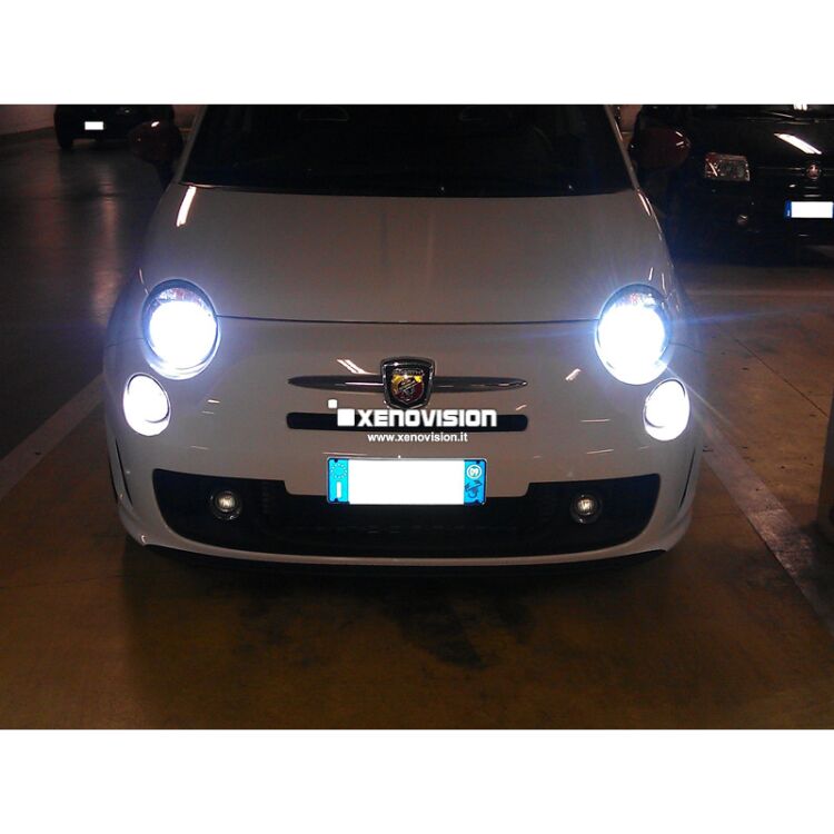 <p>Kit xenon e DRL Led Ultraluminosi (400Lumen!) per Fiat 500. 100% Plug&amp;Play, l&#39;unico in Italia con Led DRL Ultraluminosi zero spie. Un prodotto completo e introvabile altrove, qualit&agrave; Garantita Xenovision.</p>