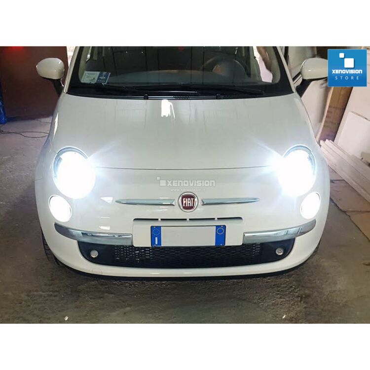 <p>Kit xenon e DRL Led Ultraluminosi (400Lumen!) per Fiat 500. 100% Plug&amp;Play, l&#39;unico in Italia con Led DRL Ultraluminosi zero spie. Un prodotto completo e introvabile altrove, qualit&agrave; Garantita Xenovision.</p>