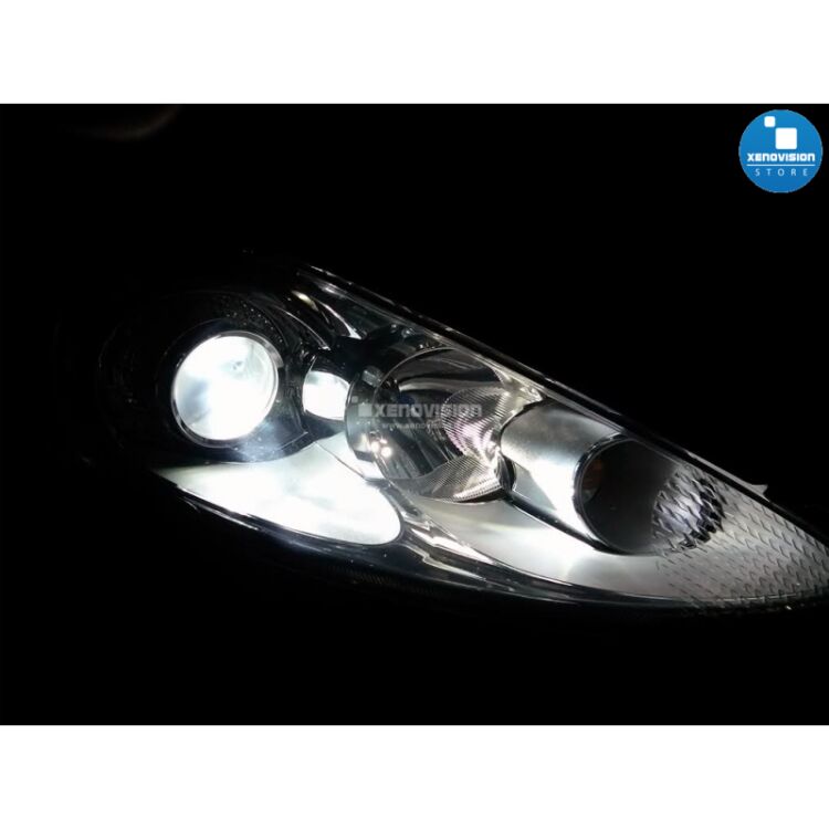 <p>Kit Xenon 35W e Luci Posizione a Led in tinta, pacchetto specifico per Ford Fiesta. Plug&amp;Play, contiene tutto l&#39;occorrente. Luce Bianco Lunare 6000k &nbsp;</p>
