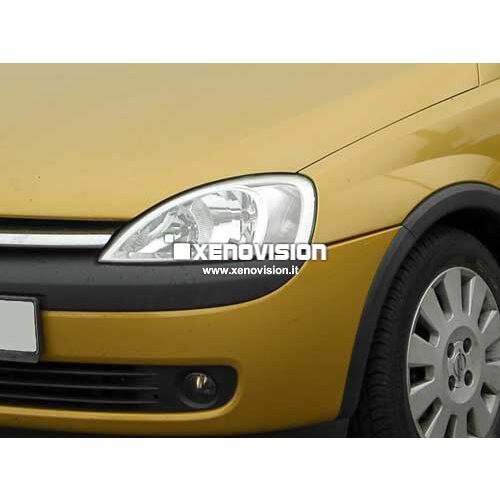 <p>Kit Xenon 35W specifico per il faro della Opel Corsa e Luci Posizione Led in tinta. Plug&amp;Play zero spie, contiene tutto l'occorrente. Luce Bianco Lunare 6000k.</p>