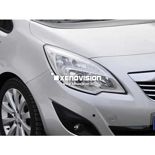 <p>Kit Xenon 35W specifico per il faro della Opel Meriva dal 2010 al 2013 e Luci Diurne Doppia Intensit&agrave; Led in tinta. Plug&amp;Play zero spie, contiene tutto l&#39;occorrente. Luce Bianco Lunare 6000k.</p>