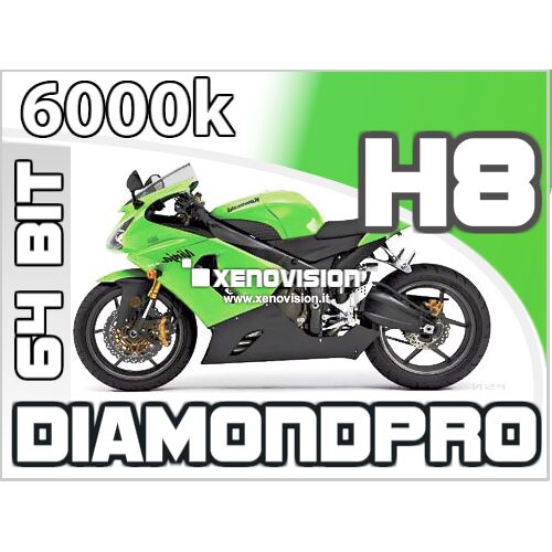 <p>Kit Xenon moto H8 6000k 35W Ultra Slim Xenovision ad architettura digitale 64-Bit. Lampade xenon H8 Bianco Lunare Ket KOREA, Qualita Garantita 2 anni&nbsp; </p>