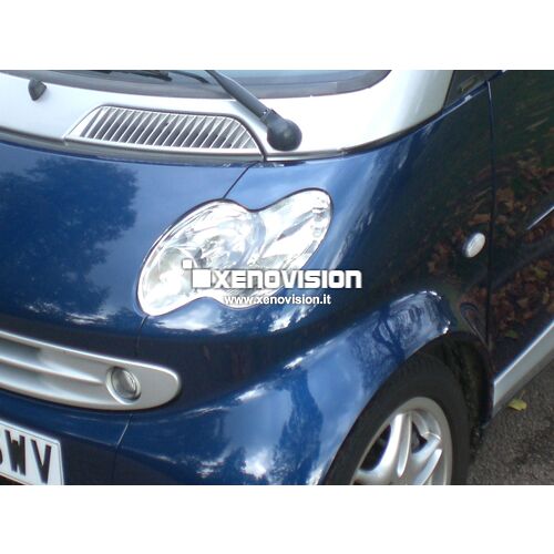 <p>Kit Xenon 35W specifico per il faro della Smart ForTwo&nbsp;e Luci Posizione a Led in tinta. Plug&amp;Play zero spie, contiene tutto l&#39;occorrente. Luce Bianco Solare 5000k.</p><p>&nbsp;</p>
