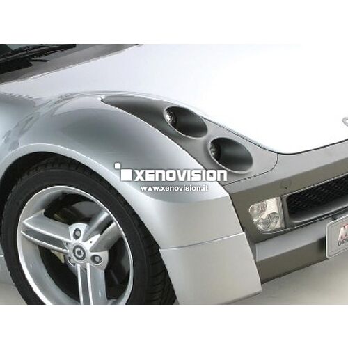 <p>Kit Xenon 35W specifico per il faro della Smart Roadster e Luci Posizione a Led in tinta. Plug&amp;Play zero spie, contiene tutto l&#39;occorrente. Luce Bianco Solare 5000k.</p><p>&nbsp;</p>