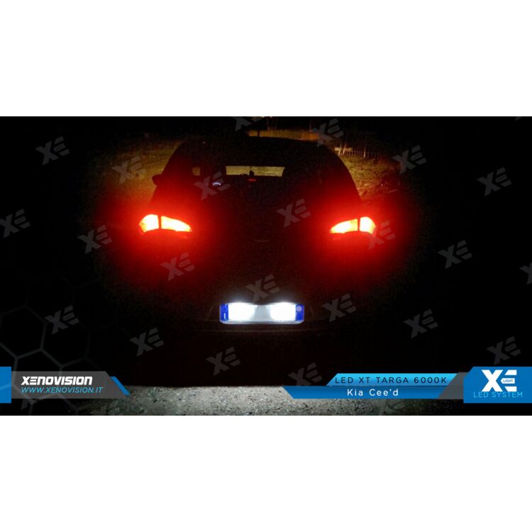 <p>Kit Led Plug &amp; Play e zero spie specifico per la targa della Kia Ceed 2013 in poi.&nbsp;Colore Bianco Lunare (6000k) - XT Series</p>