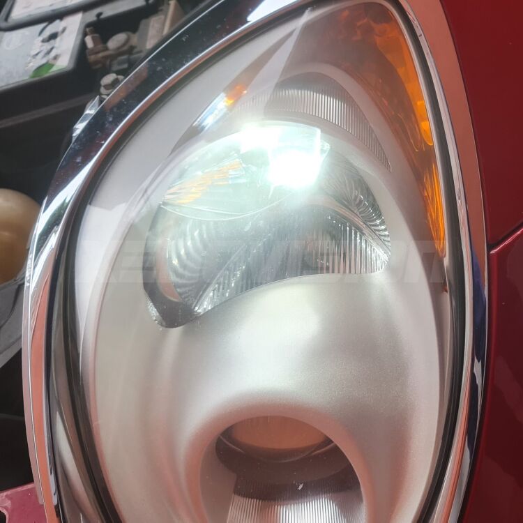 Coppia <strong>Luci posizione LED</strong> per Alfa romeo <strong>MiTo </strong>  2008-2018. Lampadine premium <strong>T20</strong> ultra luminose e super canbus, modello Pyramid Xenovision.