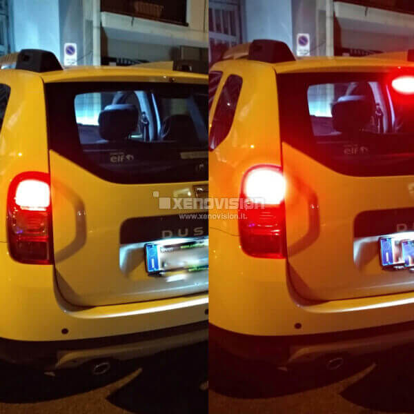 <strong>Retronebbia LED per Mercedes Classe-A</strong> W169 2004 - 2007. Due lampade <strong>P21/5W</strong> rosse non canbus modello Gear.