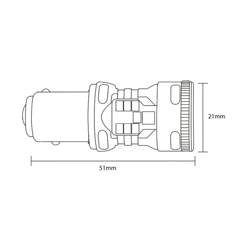 <strong>Luci diurne LED no-spie per Citroën DS4</strong>  2011 - 2015. Coppia lampade <strong>P21/5W</strong> modello Cobra super-canbus, raffreddate a ventola.