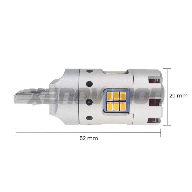 <strong>Freccia posteriore LED no-spie per Abarth 124 spider</strong>  2016 - 2019. Lampada <strong>T20</strong> modello Gear3 no Hyperflash, raffreddata a ventola.